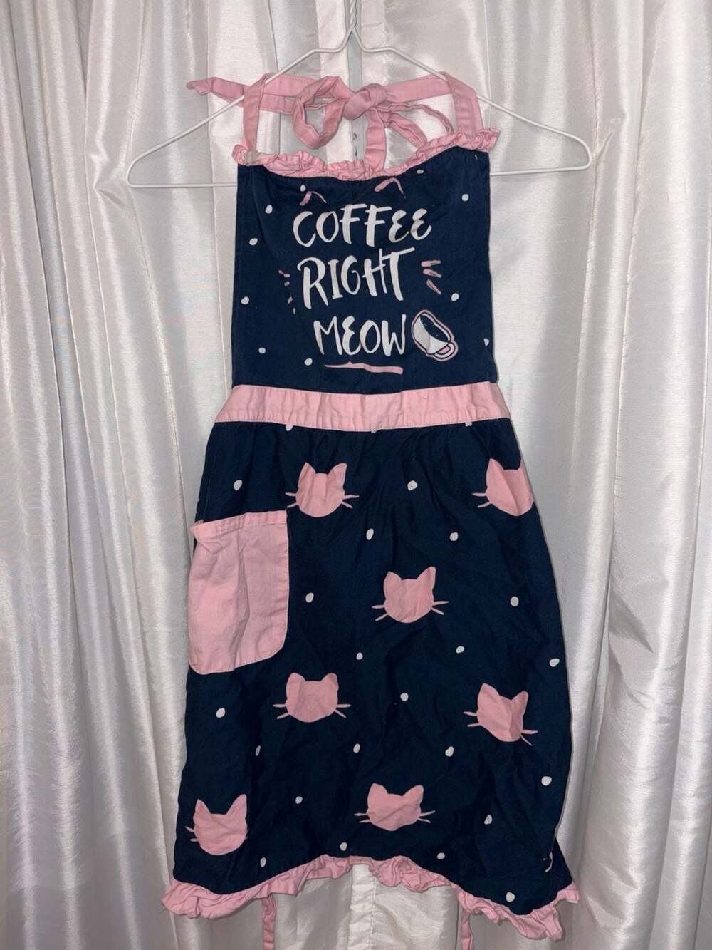Buy Pantry Navy Women Coffee Meow Apron Online Lebanon